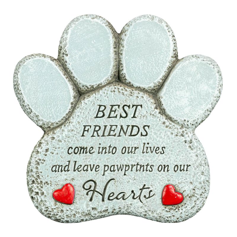 Best Friends Pawprint Memorial Stone