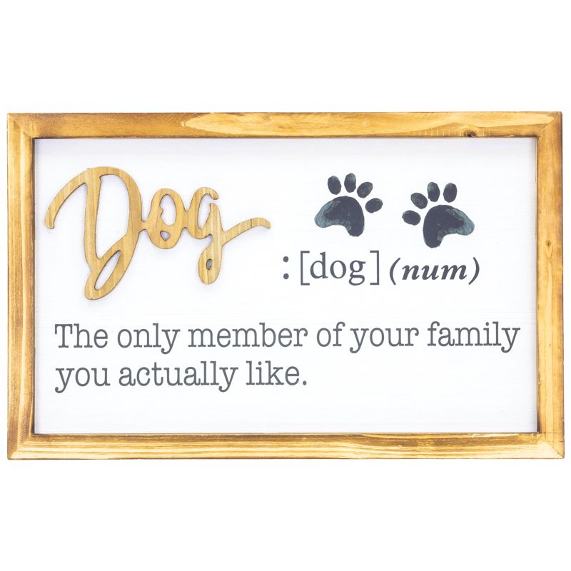 Dog Definition Wood Wall Plaque