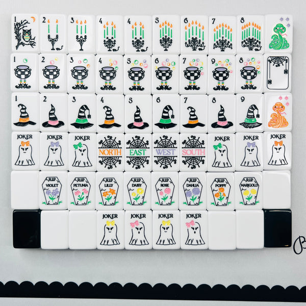 Hocus Pocus Halloween Mahjong Tile Set