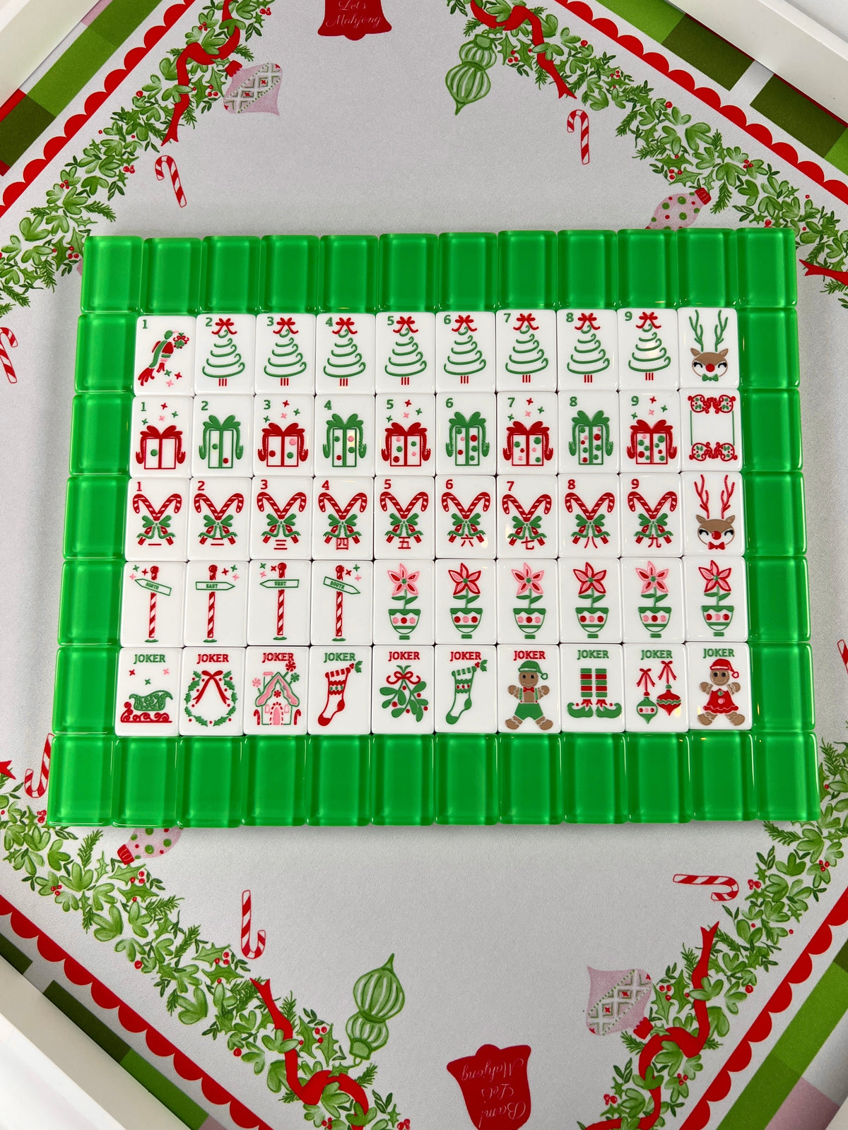 Holly Jolly Christmas Mahjong Tile Set