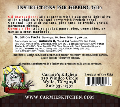Bread Dipping Oil Mixes – Choose Your Flavor
