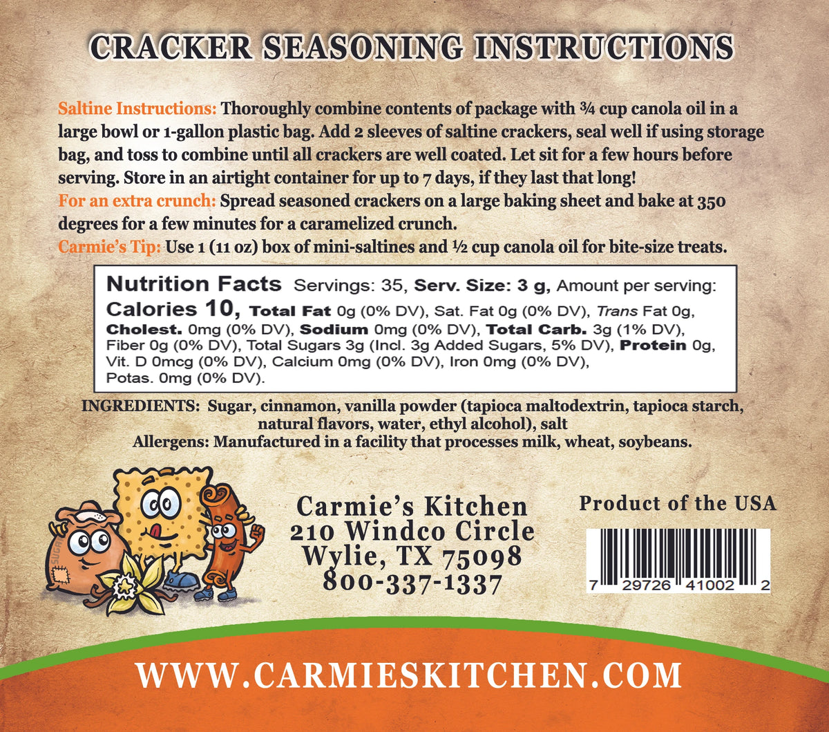 Seasoned Cracker Mixes – Choose Your Flavor